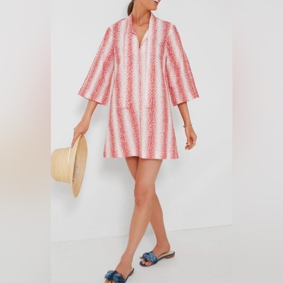 Tuckernuck Dresses & Skirts - NWT Tuckernuck Speckled Coral Poplin Marseille Caftan Woman’s XS